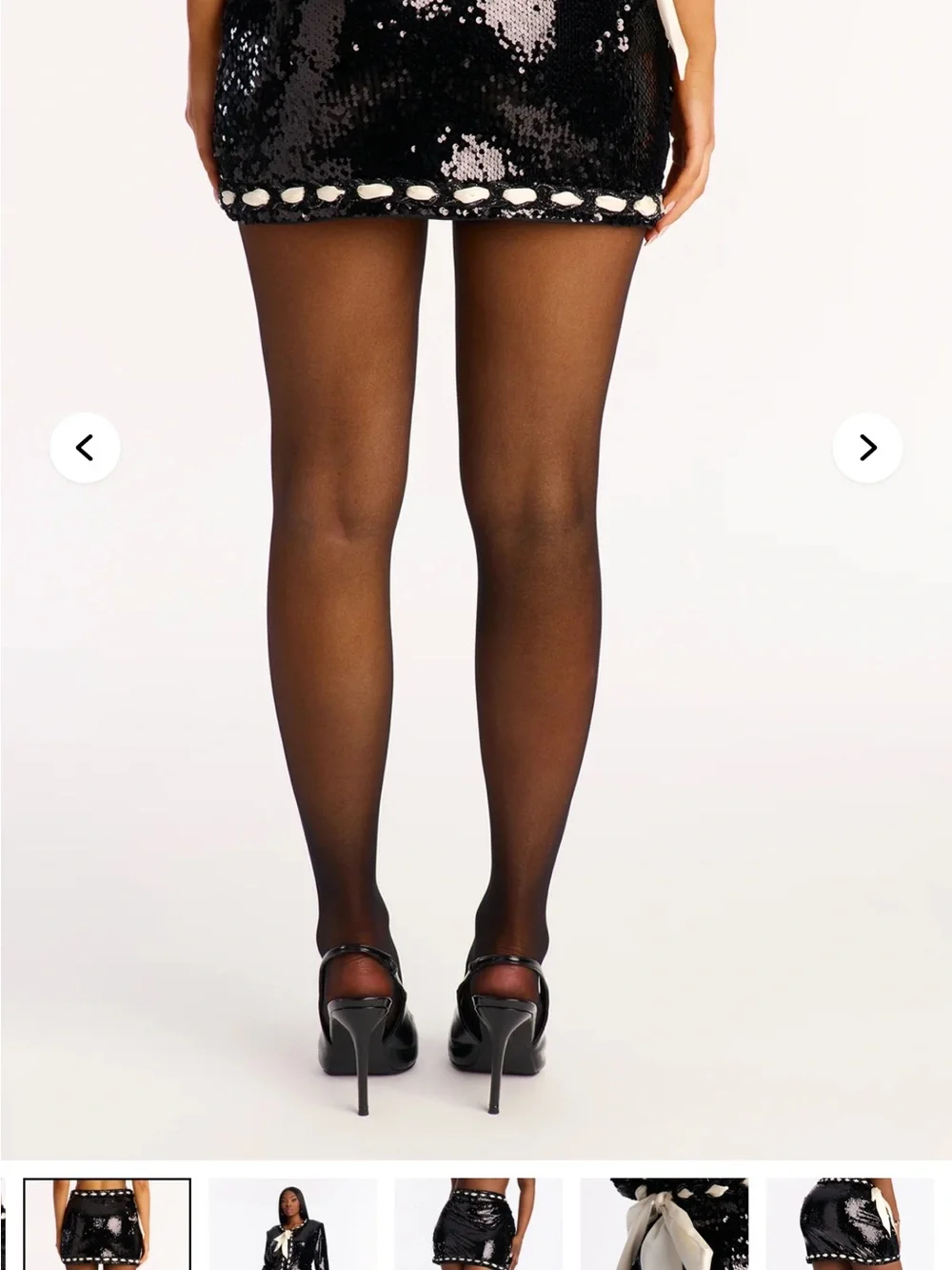 Fashion Nova black sequin skirt